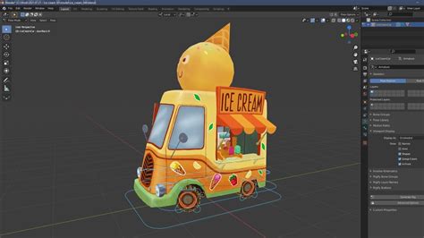 3d Model Ice Cream Vr Ar Low Poly Rigged Cgtrader
