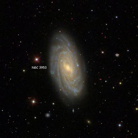 Galaxy ngc 2608 barred spiral galaxy in cancer constellation. New General Catalog Objects: NGC 3950 - 3999