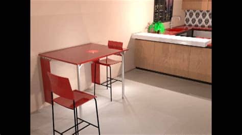 Tenemos mesas de cocina extensibles o mesas de cocina plegables para que los problemas de espacio tengan una fácil solución, con una mesa abatible de cocina, por ejemplo. M7 + PA Mesa abatible de cocina - YouTube