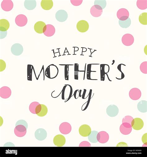 Happy Mothers Day Card Polka Dots Pattern Background Editable Vector