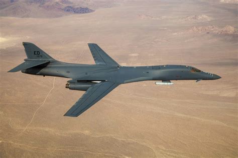 In First Air Force Flies B 1 Bomber With Externally Mounted Stealthy