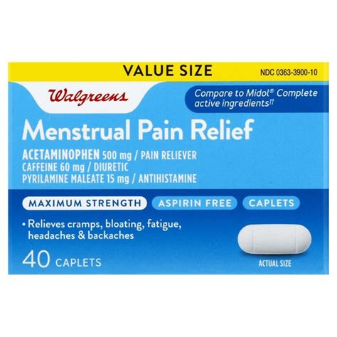 Walgreens Maximum Strength Menstrual Relief Caplets Source