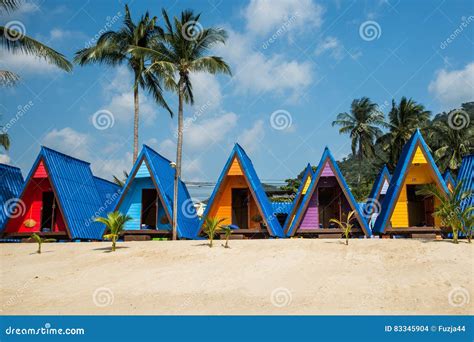 Colorful Beach Huts Stock Photo Image Of Blue Swim 83345904