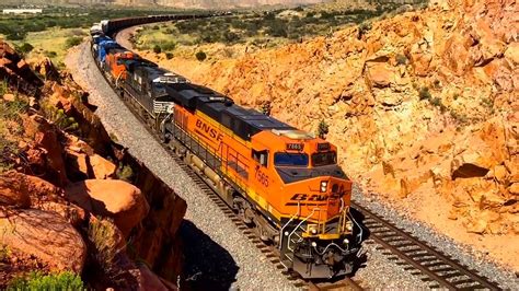 Hd Awesome Bnsf Trains In Northern Arizona Youtube