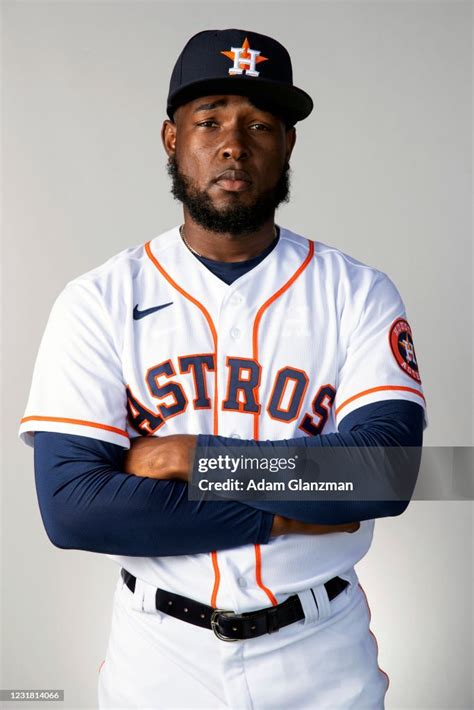 Cristian Javier Of The Houston Astros Poses During Photo Day At The