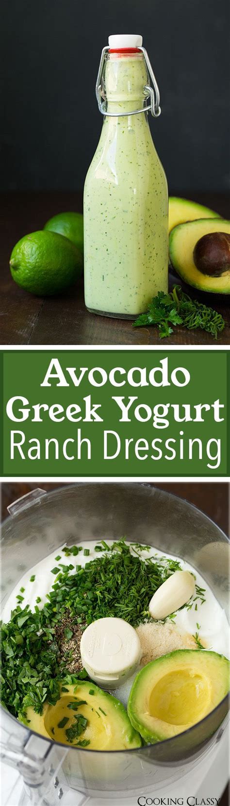 Avocado Greek Yogurt Ranch Dressing Cooking Classy Avocado Recipes