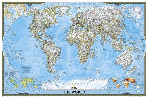 National Geographic Wall Maps World Classic Enlarged And Tubed Ask