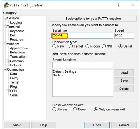 Access The Cli Via Putty Using A Console Connection On 300 And 500