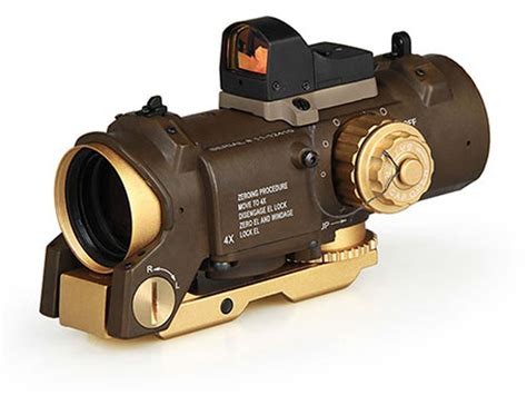 Canis Latrans 4x Fixed Optic Scope Wmini Red Dot Sight Airsoft Guns
