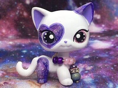 CUSTOM OOAK Toys, Mini Pet Shop Hand Painted Short Hair GALAXY Kitty