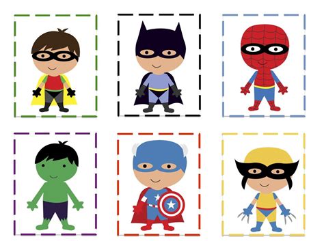 Superhero Cutouts Printable Superheroes Cutouts Whats Under