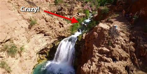 Insane Cliff Jumping Tricks In Havasupai See This Stunning Location