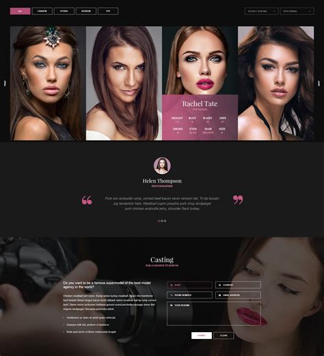 Model Agency And Fashion Website Template