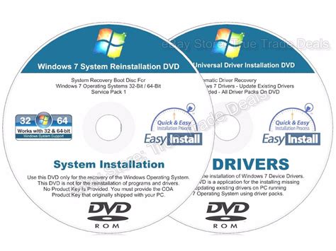 Windows 7 Sp1 32 And 64 Bit Reinstall Install Dvd Disc Home Premium Pro