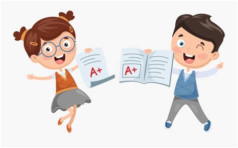 Illustration Of Kids With Results Passing Exams Free Transparent