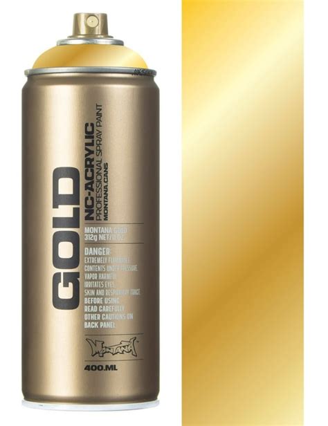 Montana Gold M3000 Gold Chrome Spray Paint 400ml Spray Paint