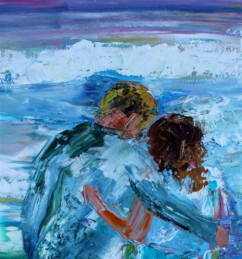 Love Couple Painting Original Oil 12x12 Abstract Palette Knife