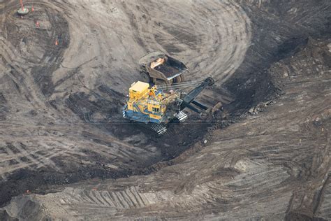 Aerial Photo Open Pit Mining Alberta Oilsands