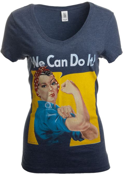 Rosie The Riveter We Can Do It Feminist Rosey Rosy V Neck T Shirt