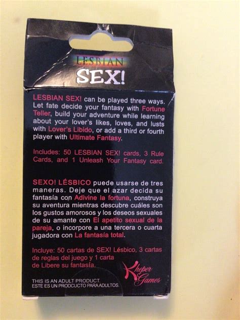 New Complete Deck Lesbian Sexual Positions Playing Cards T Adults Ebay