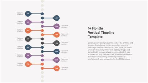 14 Months Vertical Timeline Template Okslides