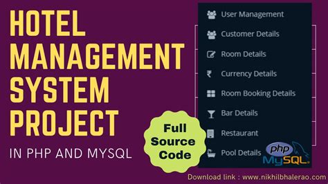 Hotel Management System Project In Php And Mysql Source Code For Academic Project Download