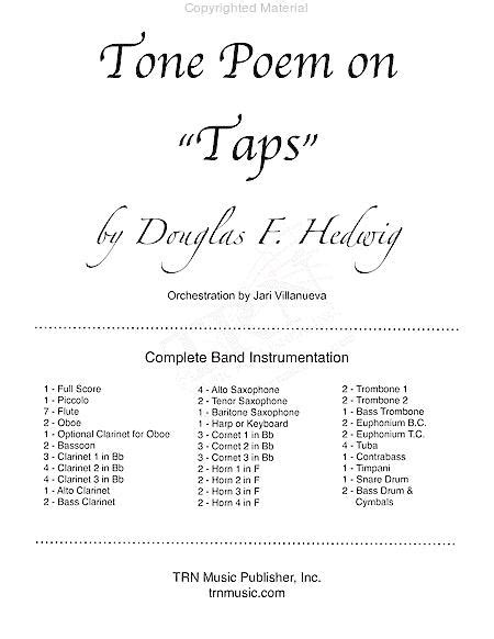 Tone Poem On Taps By Douglas Hedwig Score And Parts Sheet Music For