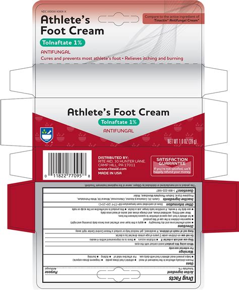 Rite Aid Athletes Foot Tolnaftate Cream