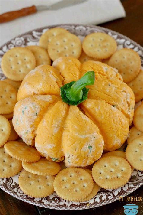 The Best Pumpkin Shaped Cheeseball Recipe Thanksgiving Appetizer