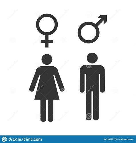 Gender Icon Female Male Symbol Vector Illustration