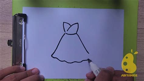 How To Draw Dress Simple Youtube