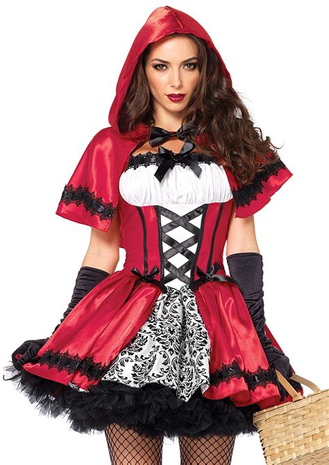 leg avenue gothic red riding hood costume s red white toptoy
