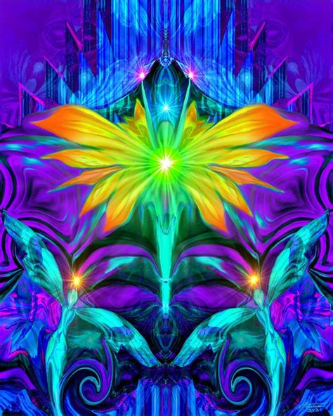Psychedelic Angel Art Chakra Healing Print Reiki Wall