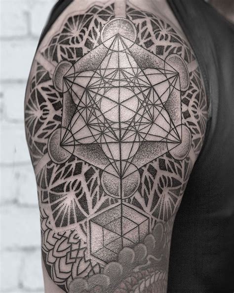 Great Start On Tris Sacred Geometry Shoulder Tattoo Cant Wait To