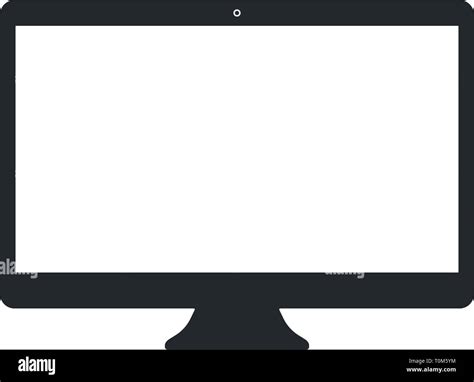 Desktop Pc With Blank Screen On White Background Technological Device