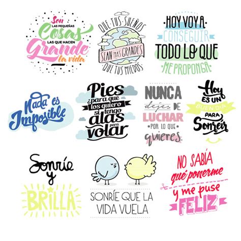 Stickers Vinilos Frases Para Frascos X 6u Positivas Decovinilos