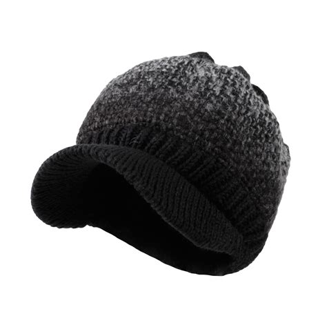 Withmoons Womens Winter Visor Knit Beanie Hat Warm Chunky Skull Cap