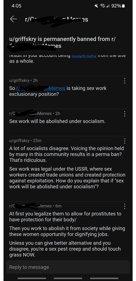 Banned For Defending Sex Workers Smh Rhasanpiker