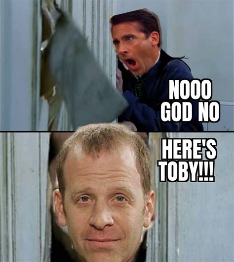 Michael Scott And Toby The Shining Meme Office Memes Funny Memes