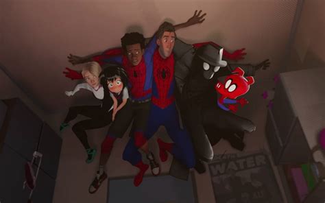 SPIDER MAN INTO THE SPIDER VERSE Trailer Intros Peni Parker Spider Man Noir And Spider Ham