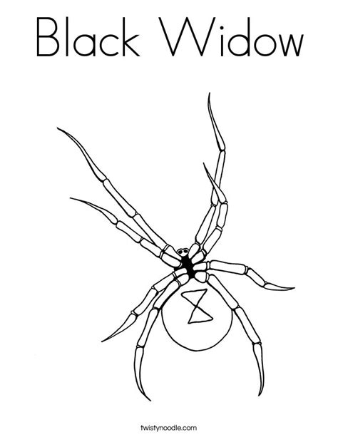 Black Widow Spider Coloring Pages Spider Coloring Page Black Widow