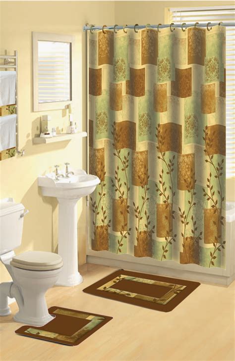 Fabric cloth shower curtain bathroom decor set with hooks 3 sizes by ambesonne. Home Dynamix Boutique Deluxe Shower Curtain and Bath Rug ...