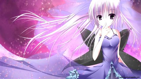 Anime Girl Wallpaper Purple Anime Wallpaper Hd