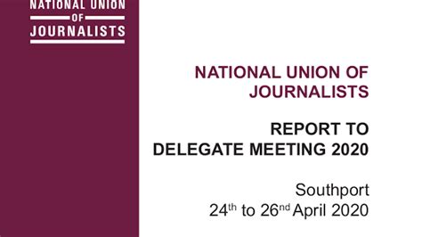 National Union Of Journalists Nuj Delegate Meeting