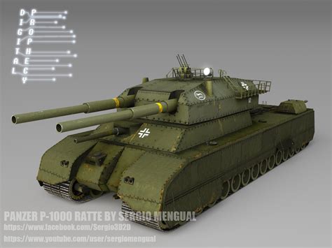 3d Render Panzer P 1000 Ratte Landkreuzer Tank By Sergio Mengual R