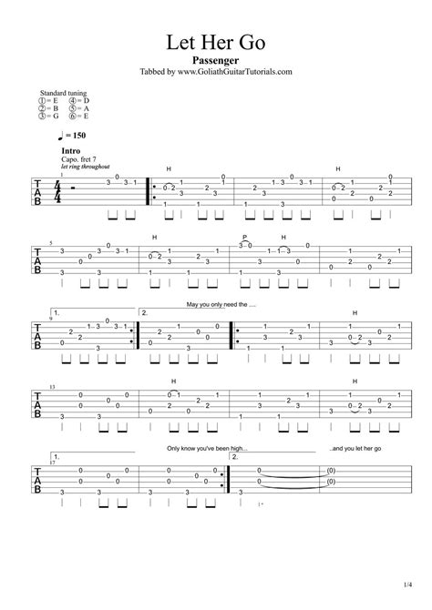 Passenger Let Her Go Guitar Chords Sheet And Chords Collection Hot