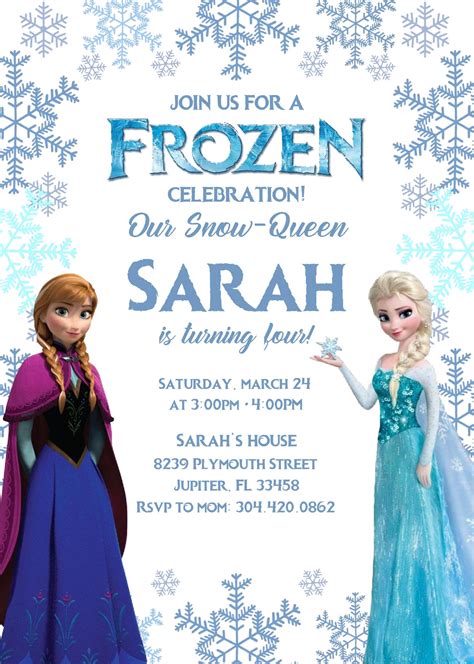 Frozen Blank Invitation Card