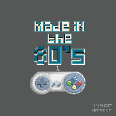 Made In The 80s Nintendo Snes Controller Pixel Art Digital Art By