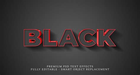 Premium Psd Black Text Style Effect Premium Text Effects