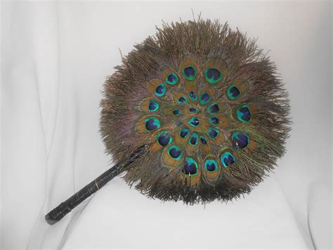 Peacock Feathers Peacock Feather Fan Hand Fan Vintage Etsy Hand